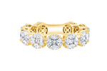 Yellow Gold Eternity Ring with Large Round Diamonds