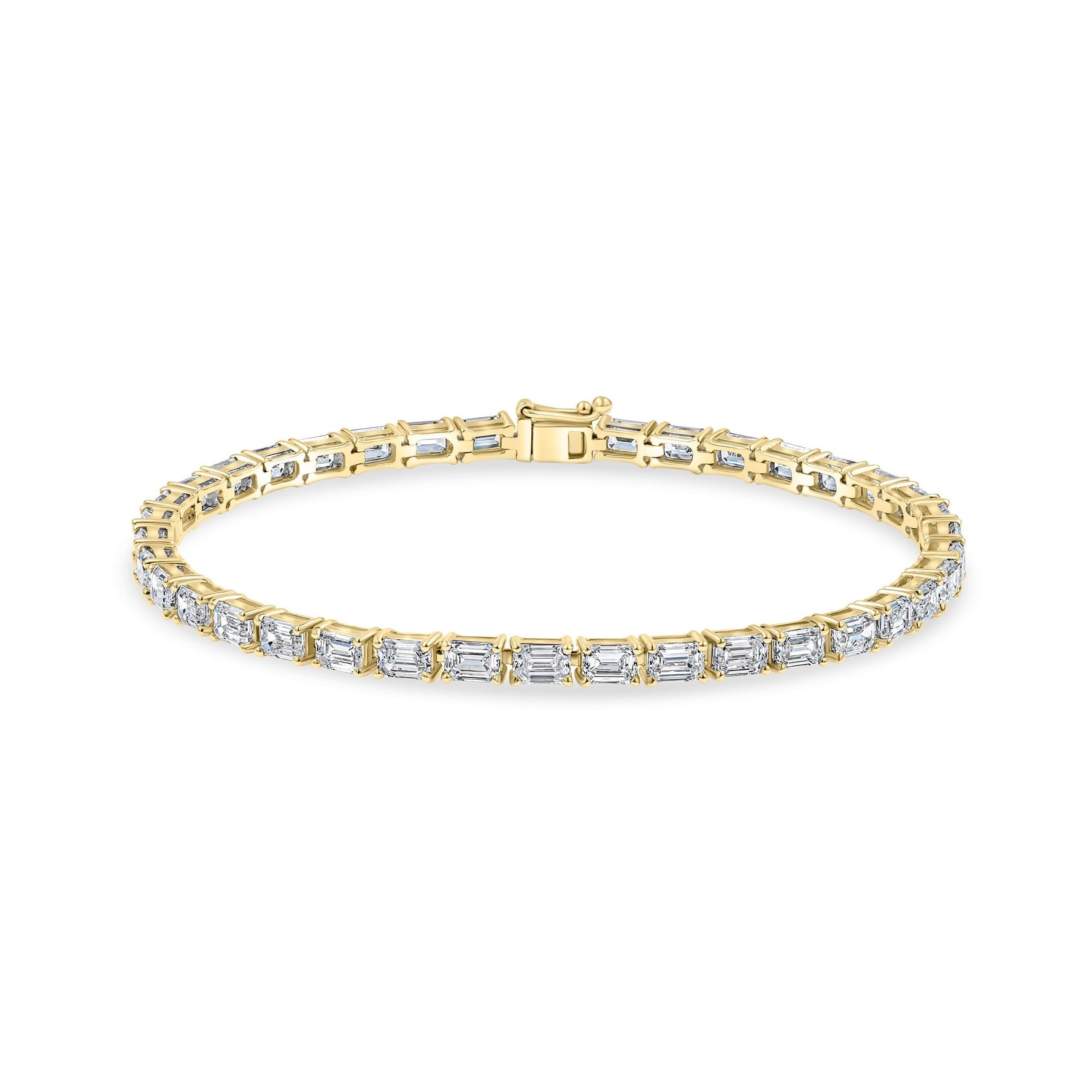 Emerald Diamond Tennis Bracelet image 2