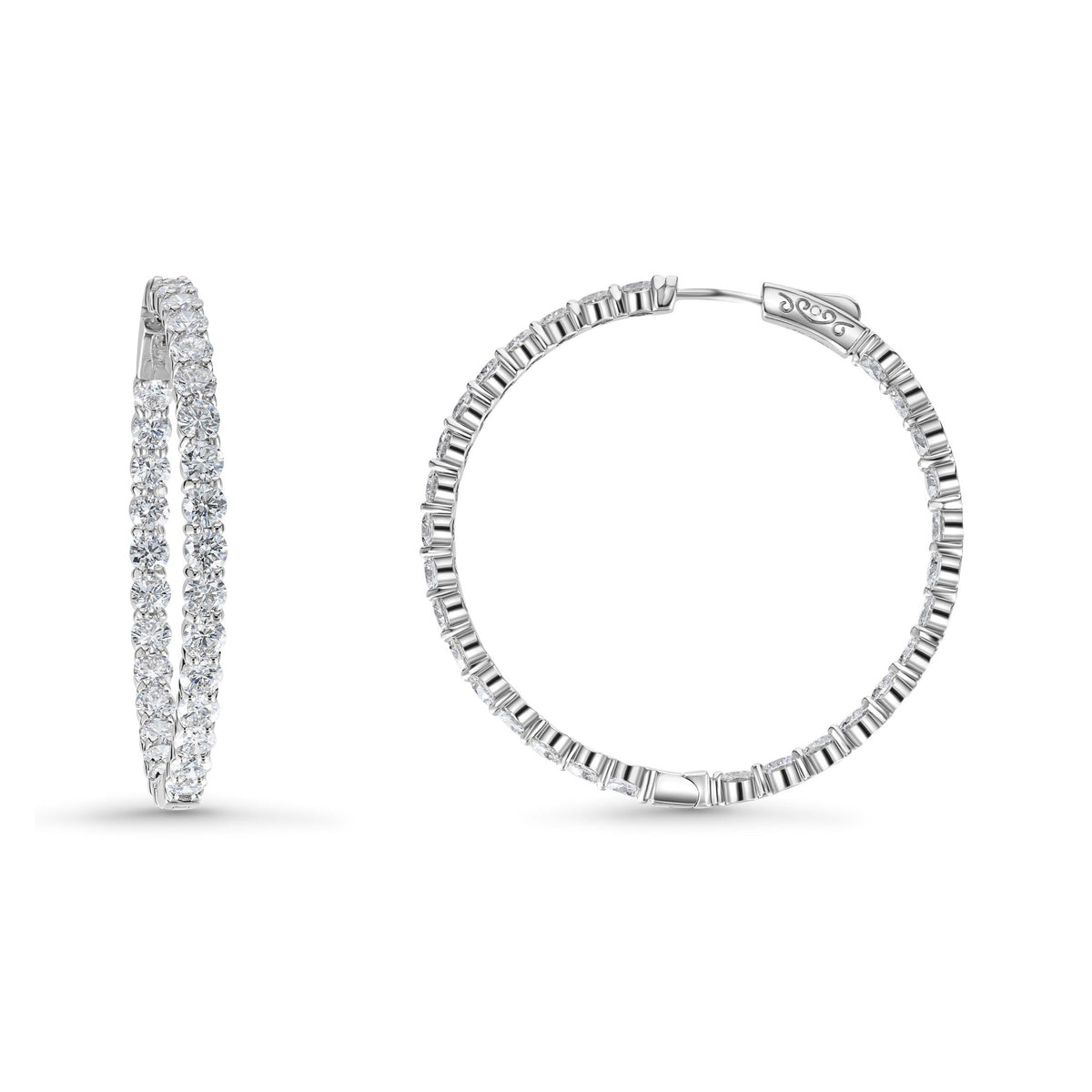 Inside-Out Diamond Hoop Earrings image 3