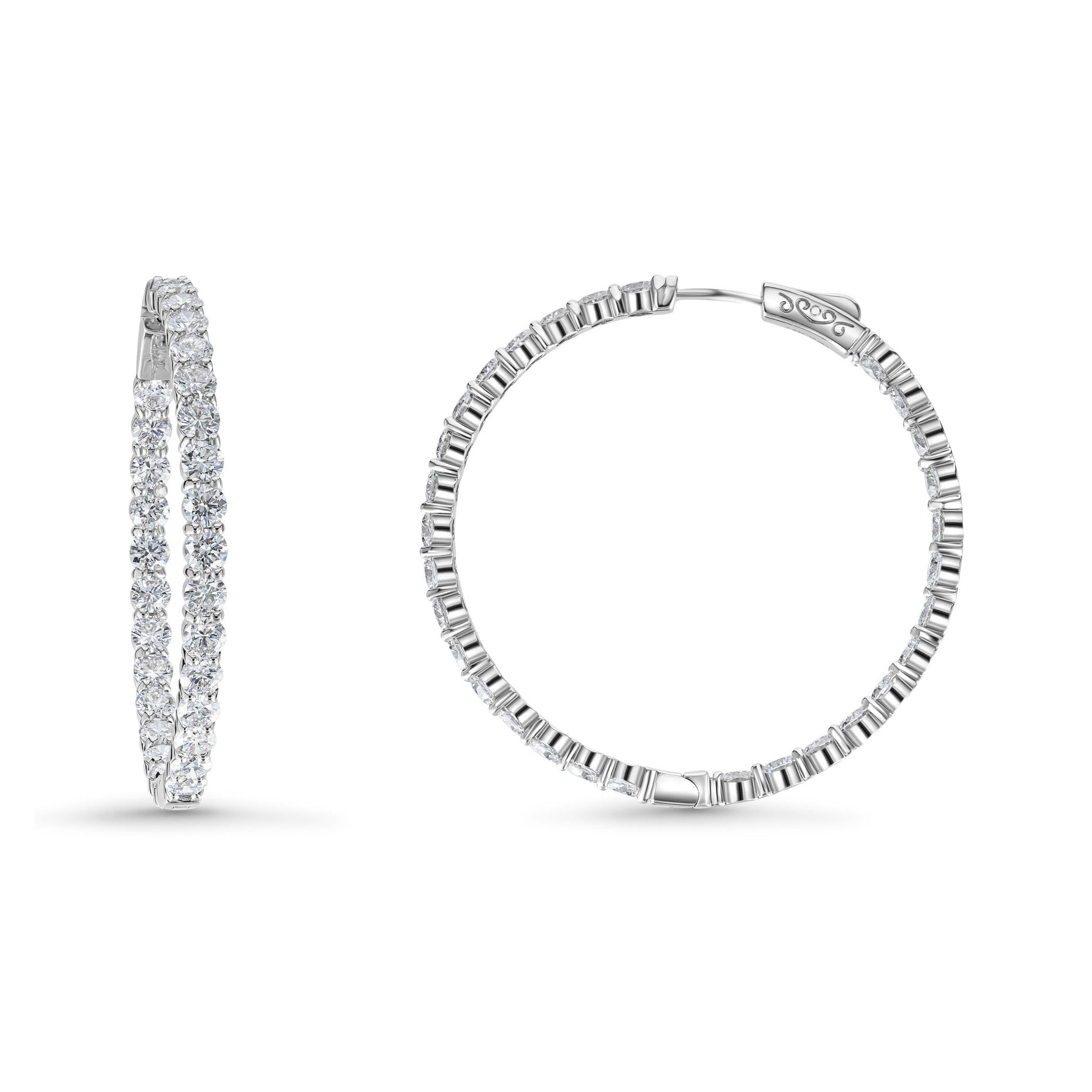 Inside-Out Diamond Hoop Earrings image 3