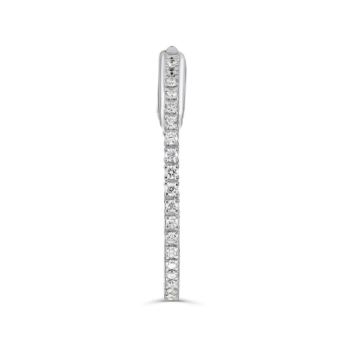 Diamond Hoop Earrings image 4