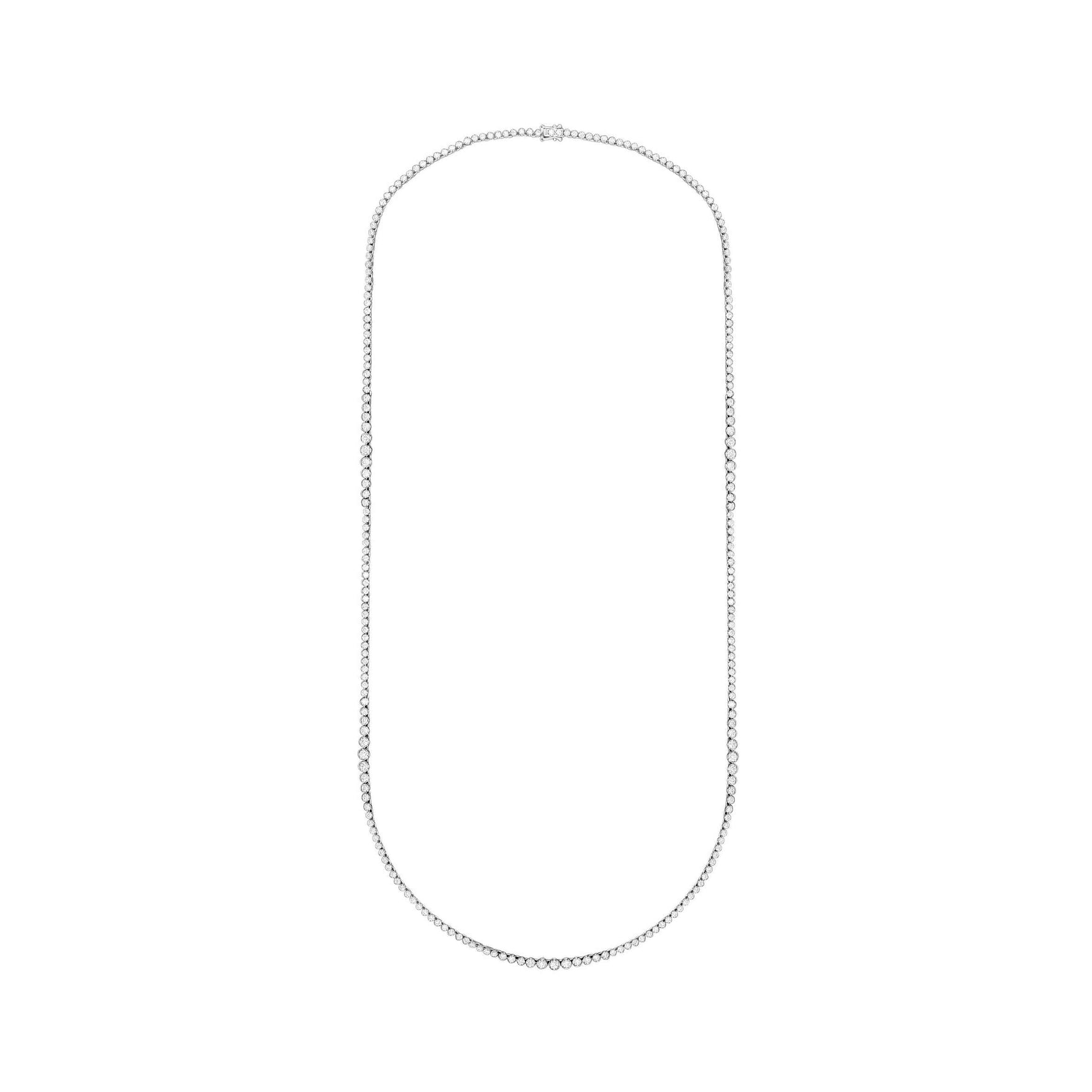 32 Inch Four-Prong Graduated Diamond Necklace image 0