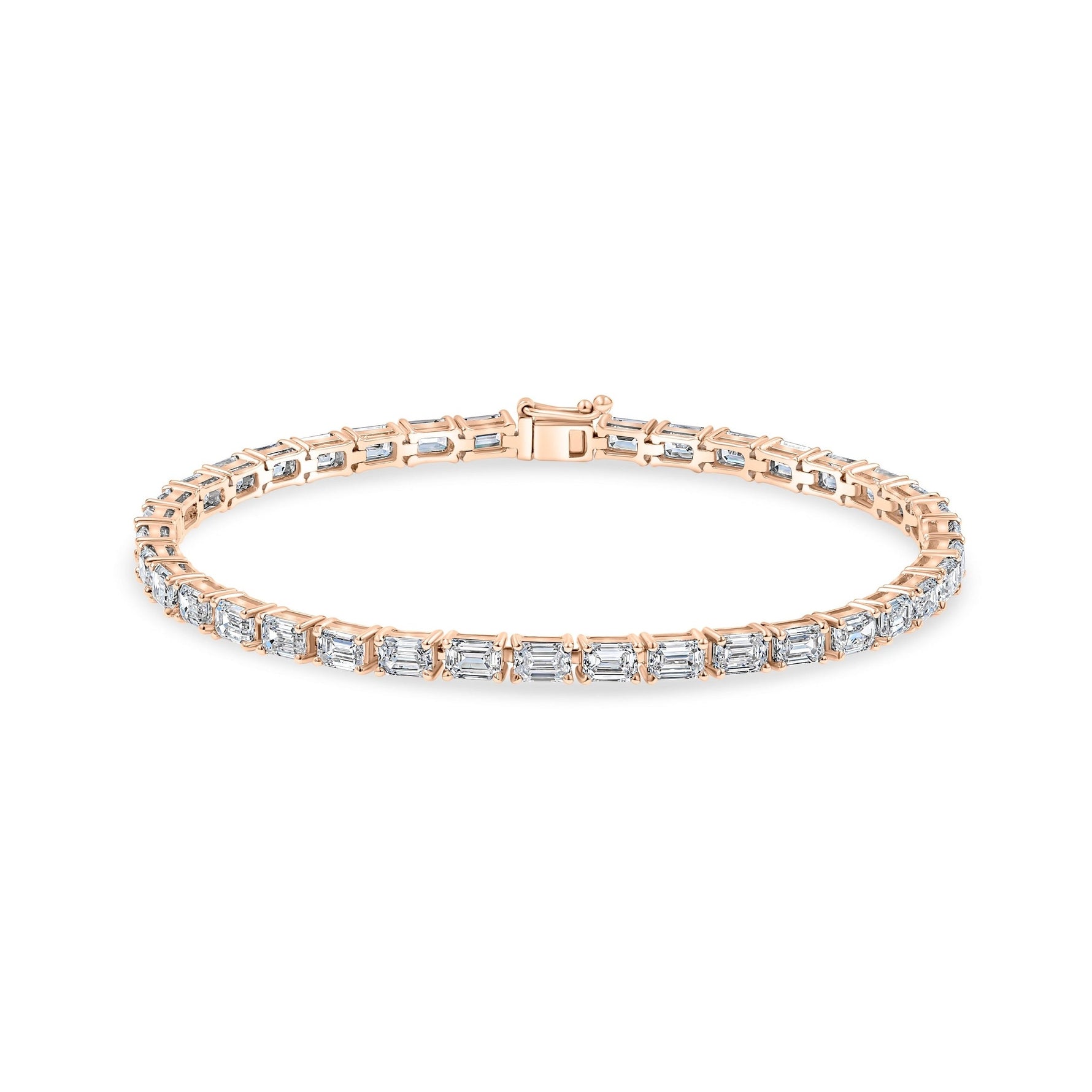 Emerald Diamond Tennis Bracelet image 4