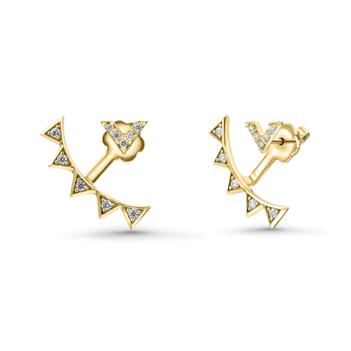 V-Shaped Diamond Earring Jackets image 0