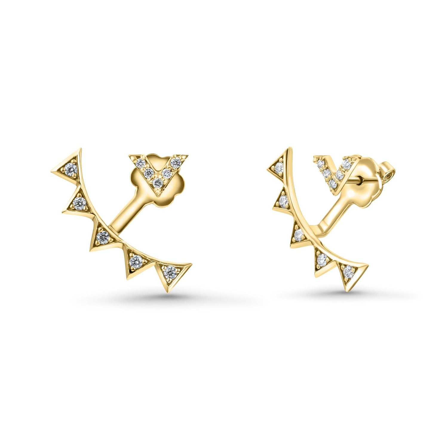 V-Shaped Diamond Earring Jackets image 0