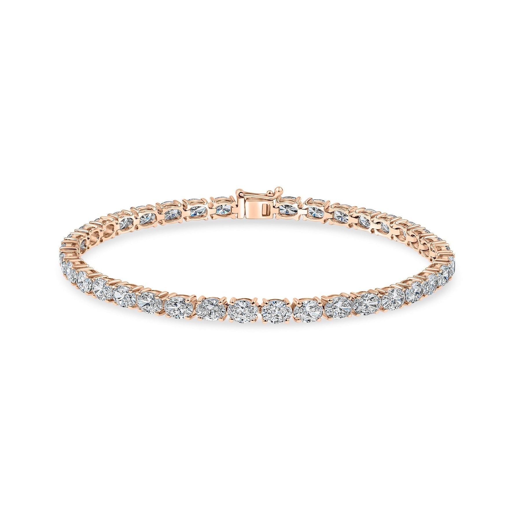 Oval Diamond Tennis Bracelet image 2