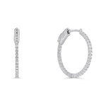 Diamond Hoop Earrings image 3