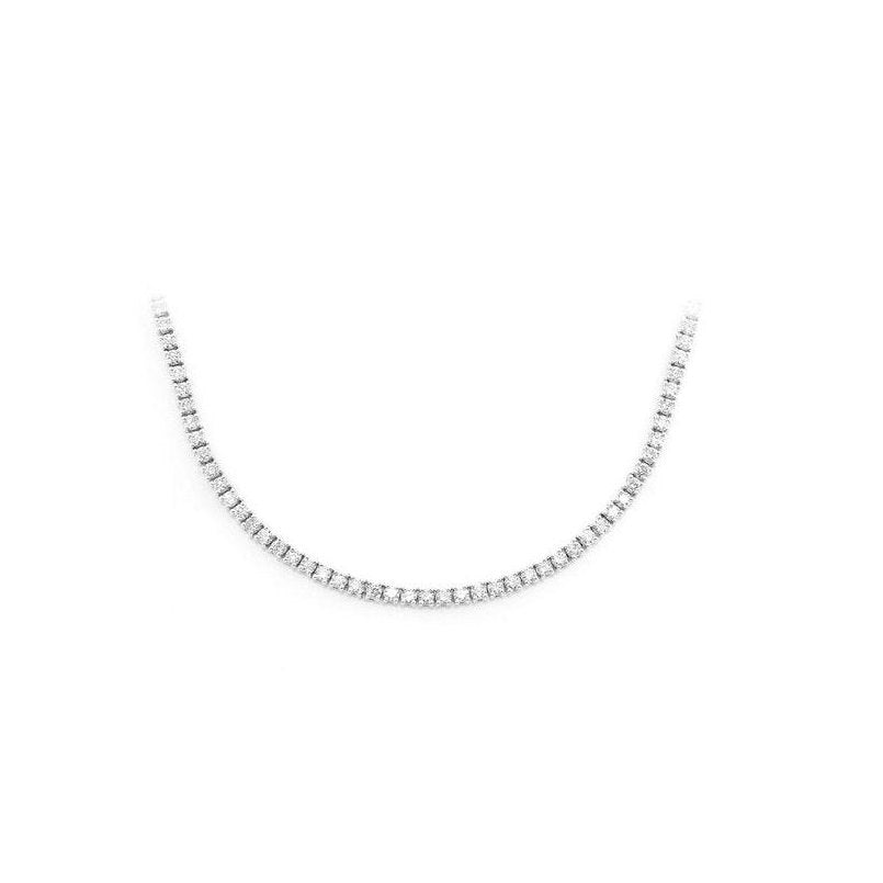 Four Prong Tennis Necklace image 3