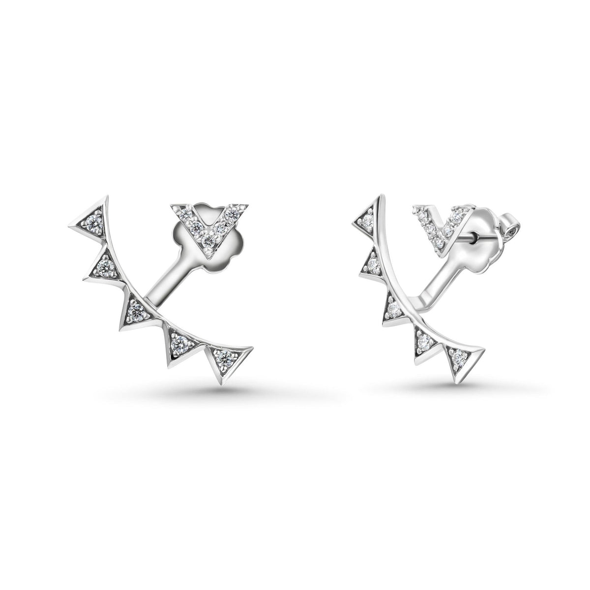 V-Shaped Diamond Earring Jackets image 3
