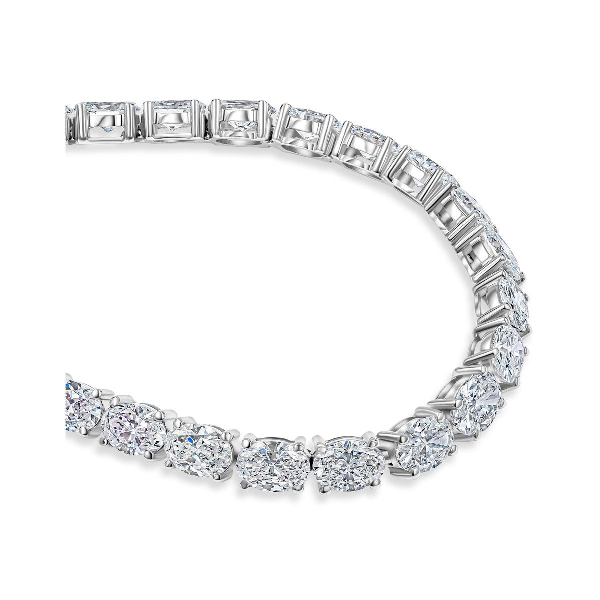 Oval Diamond Tennis Bracelet image 1