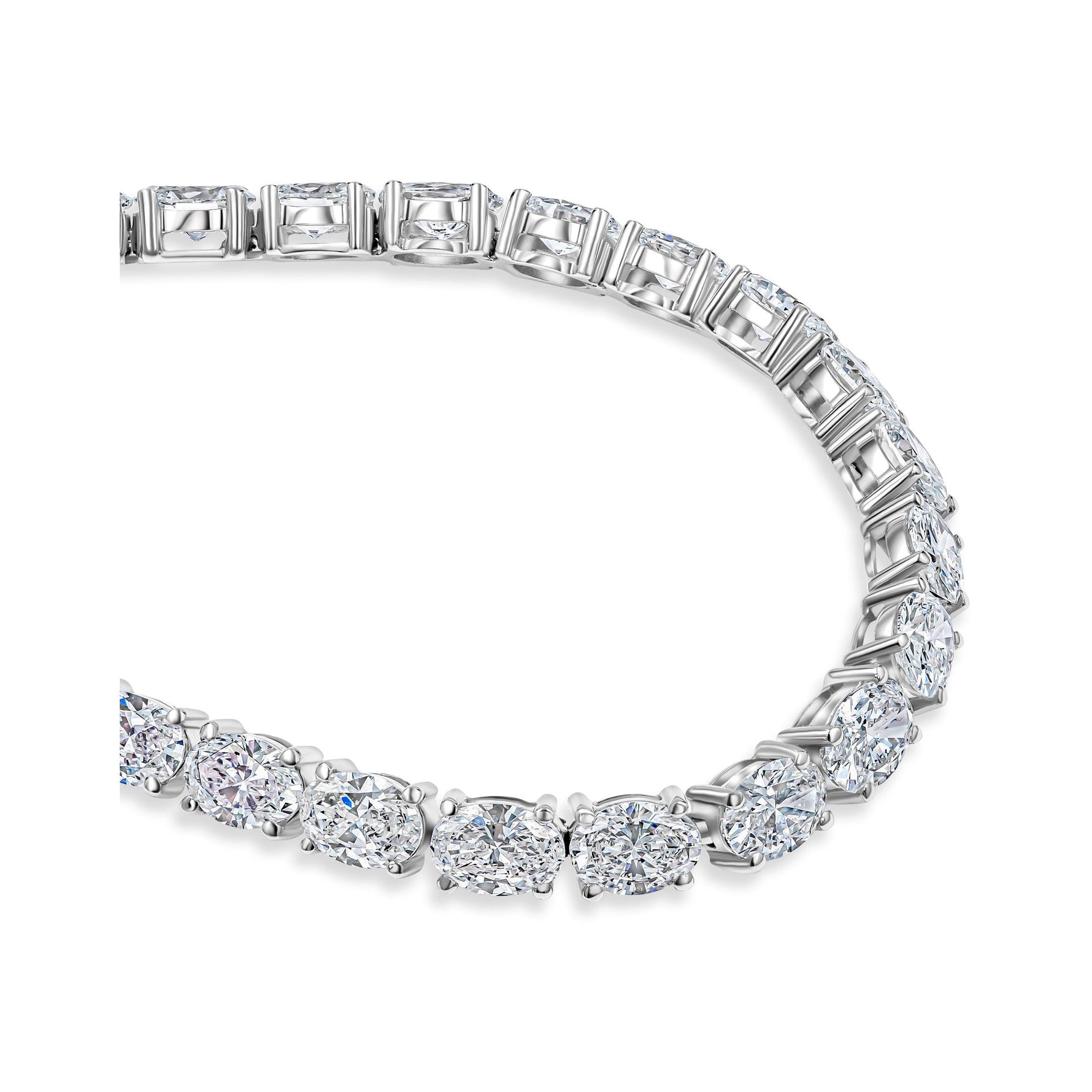 Oval Diamond Tennis Bracelet image 1