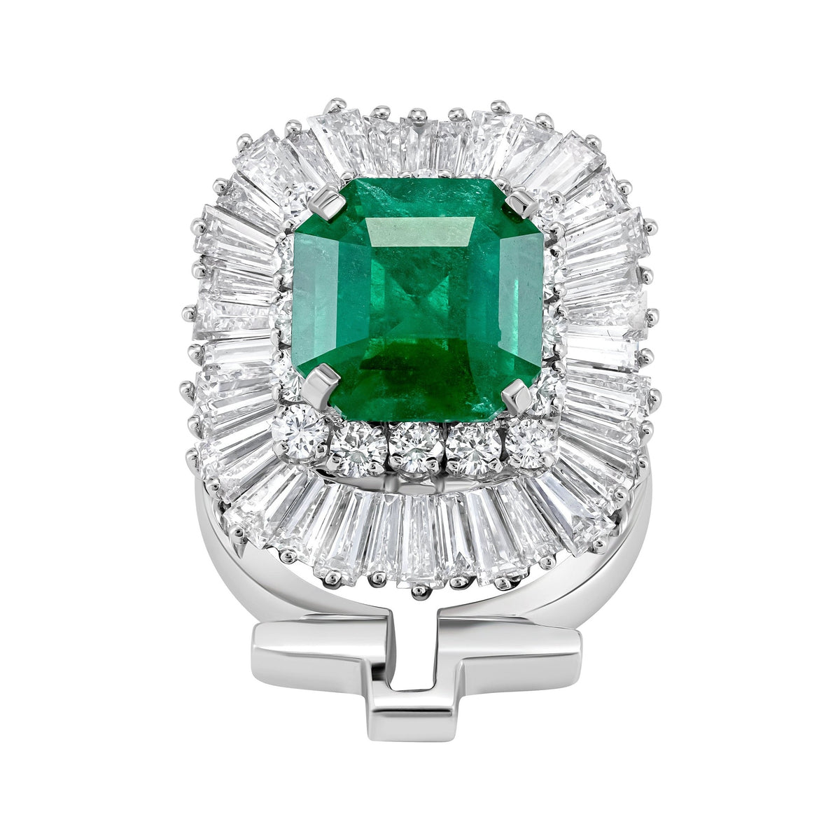 Convertible Emerald and Diamond Ballerina Ring image 2