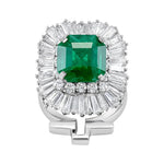 Convertible Emerald and Diamond Ballerina Ring image 2