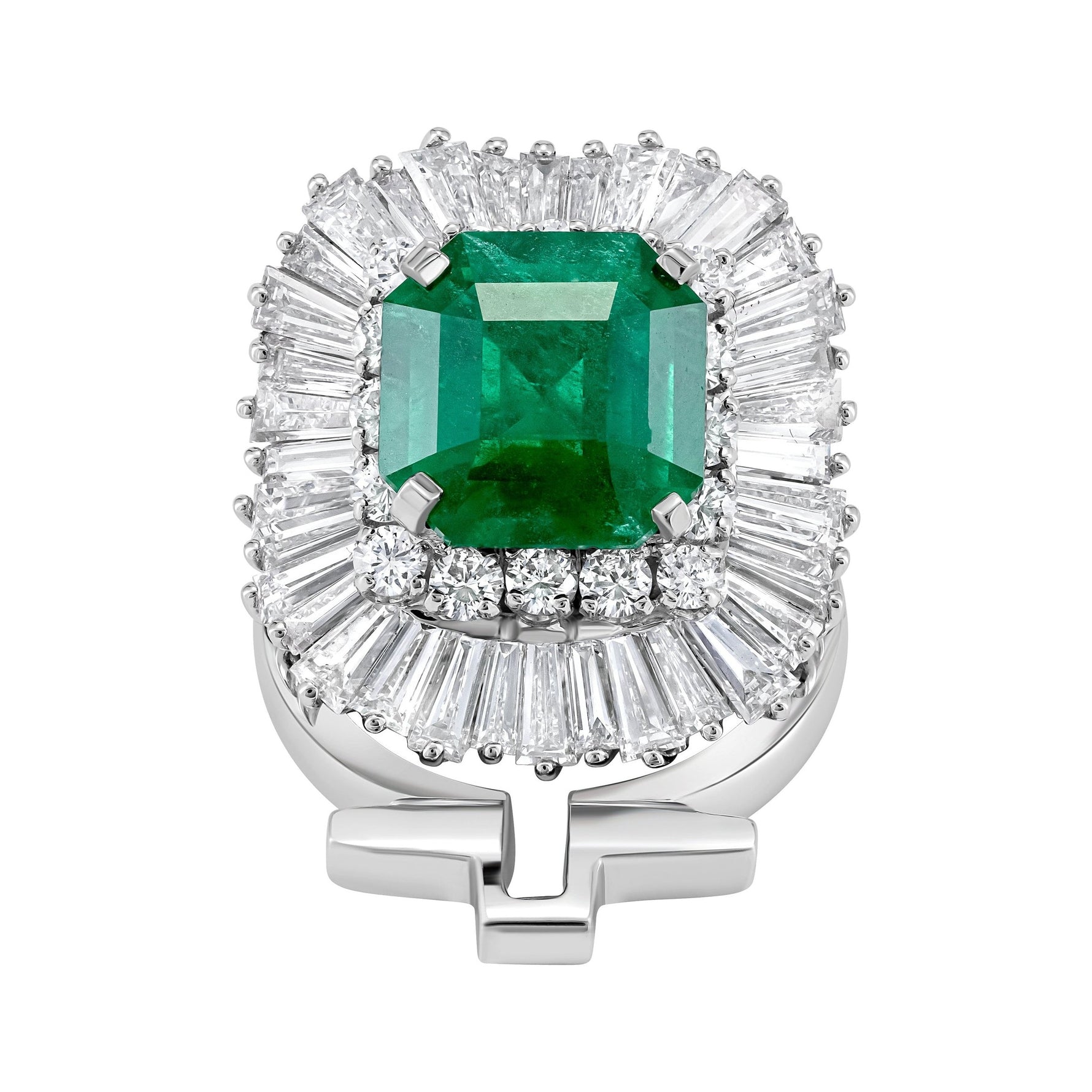 Convertible Emerald and Diamond Ballerina Ring image 2