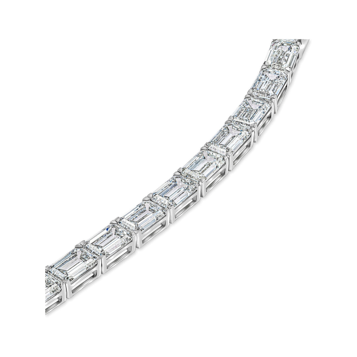 Emerald Diamond Tennis Bracelet image 1