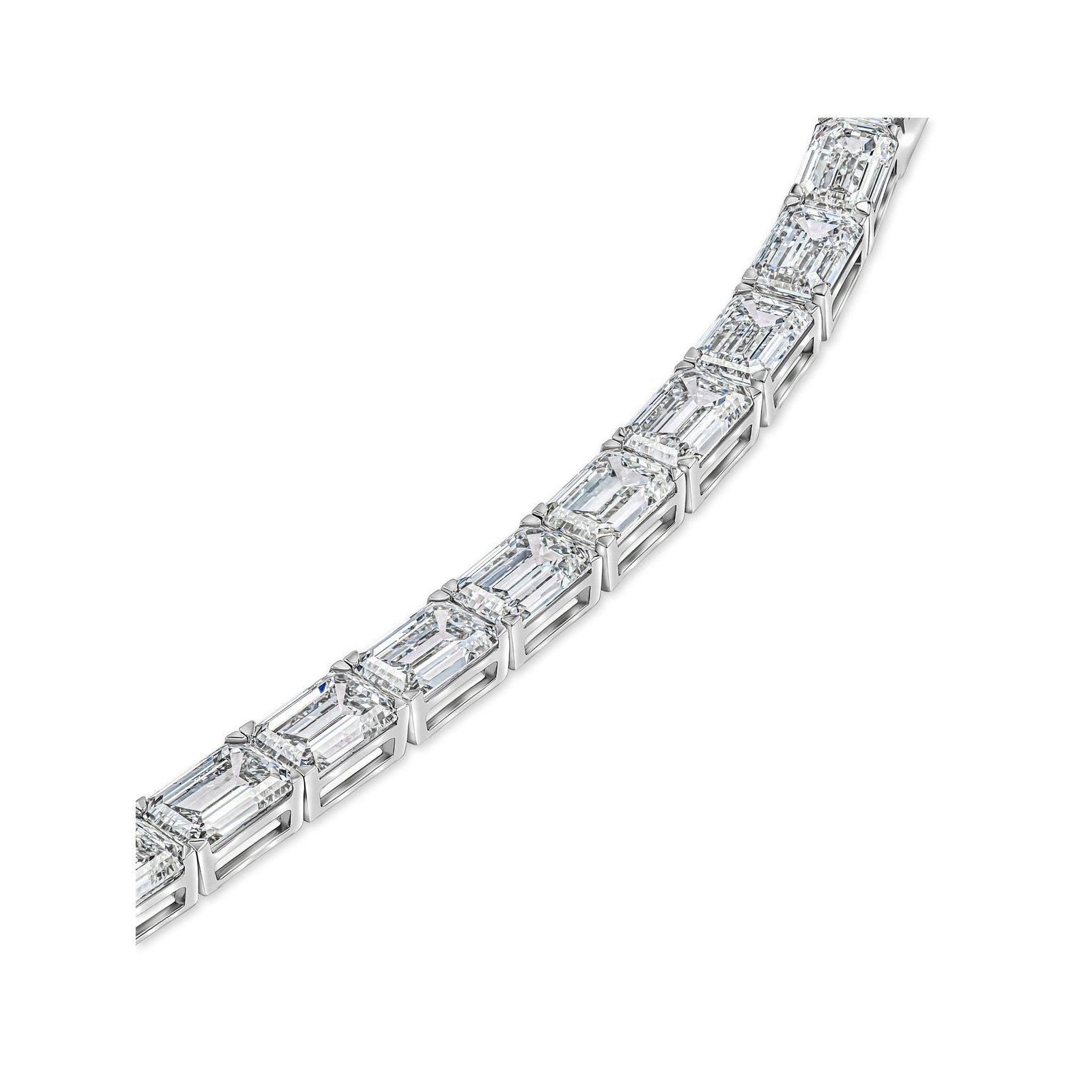 Emerald Diamond Tennis Bracelet image 1