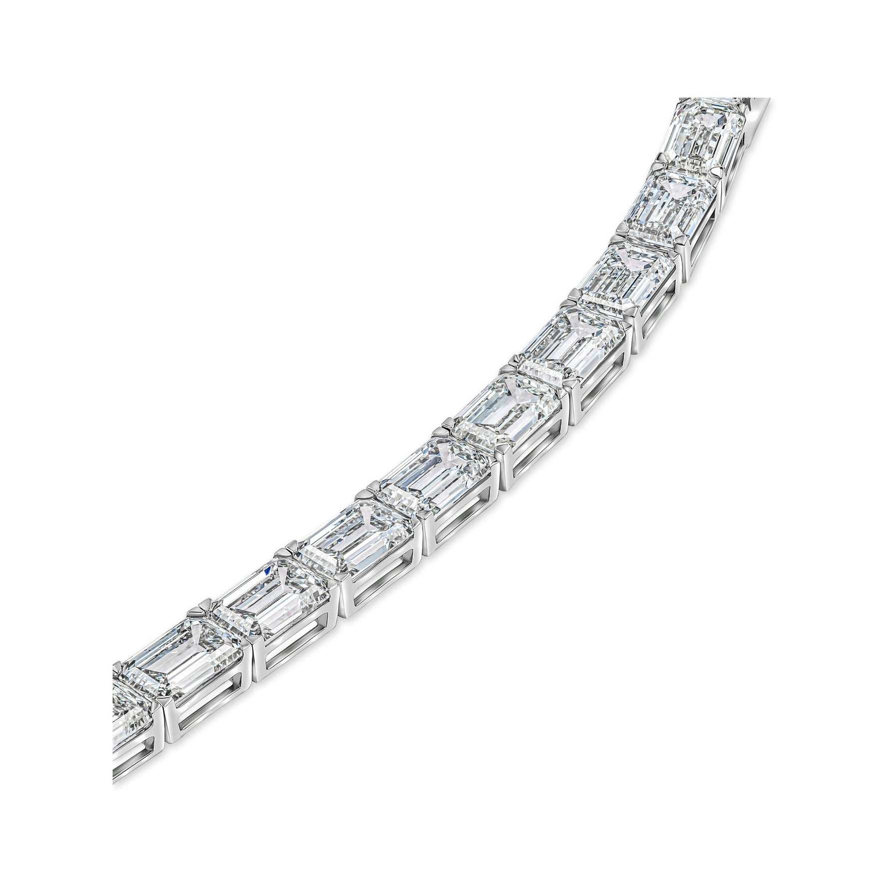 Emerald Diamond Tennis Bracelet image 1