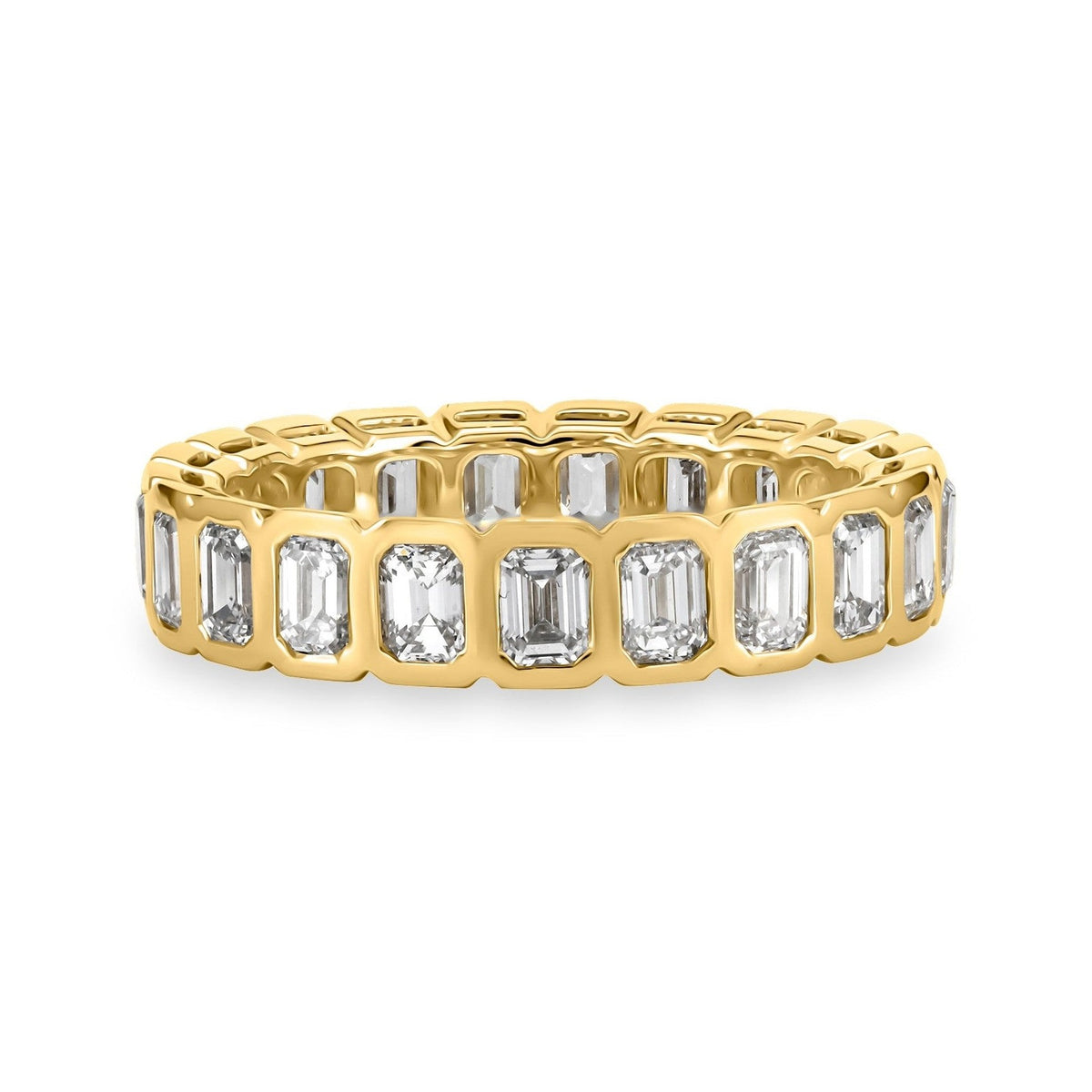Emerald Cut Diamond Bezel Ring image 0