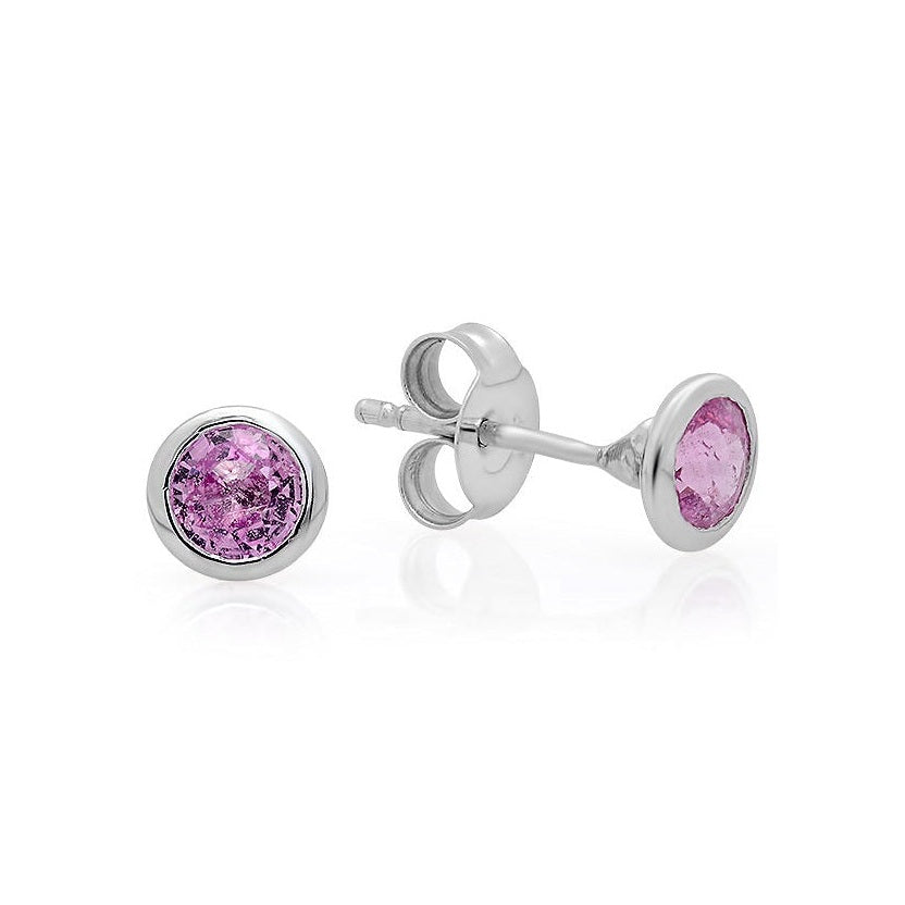 Bezel Sapphire Studs image 2