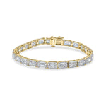 Emerald Diamond Tennis Bracelet image 2