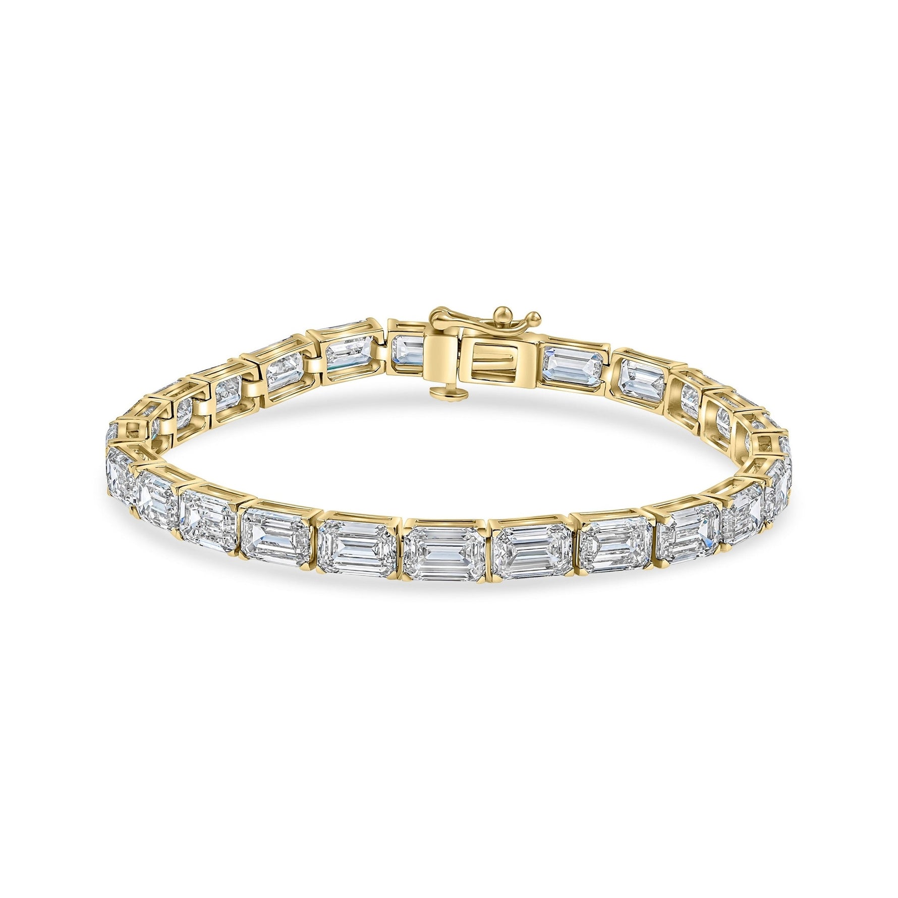 Emerald Diamond Tennis Bracelet image 2