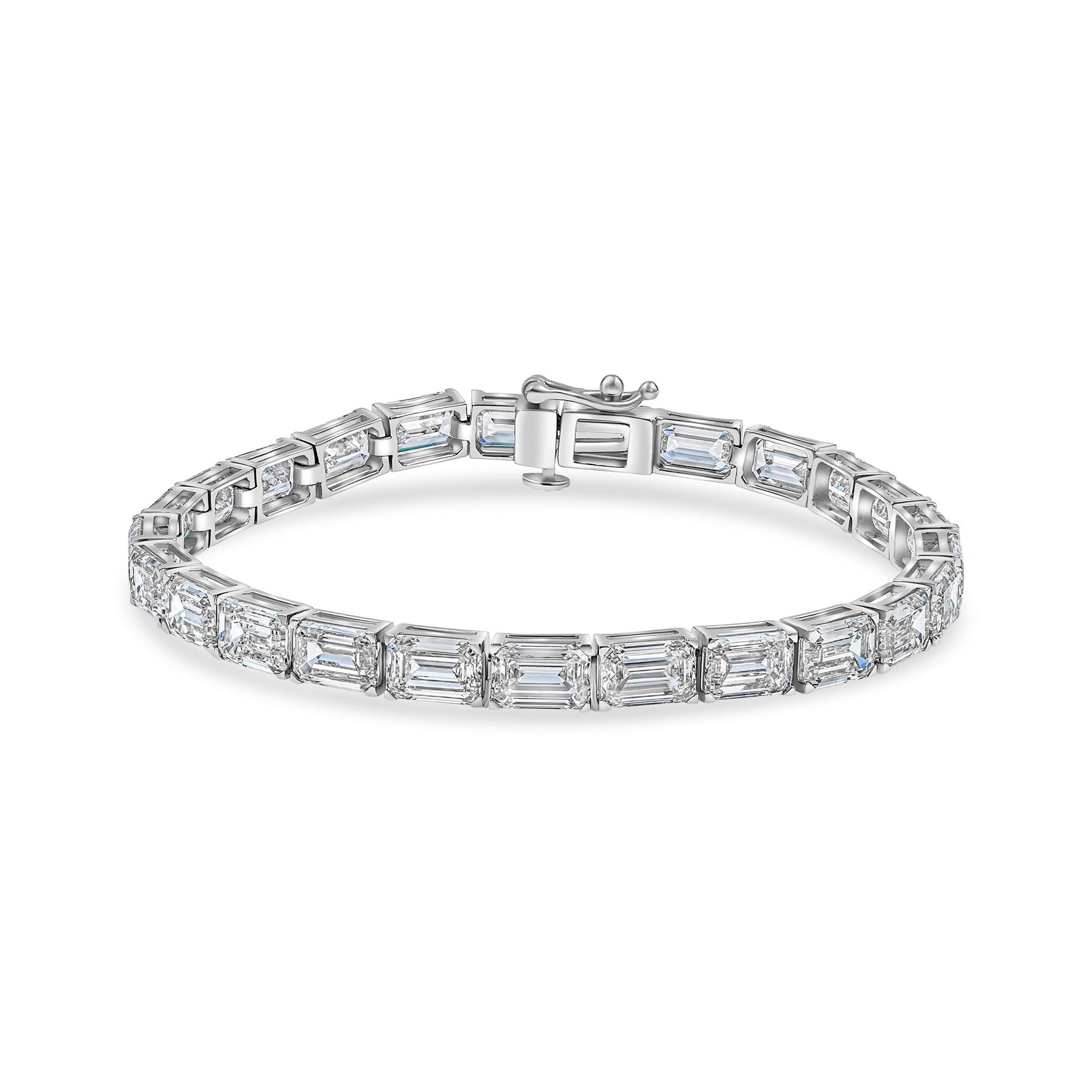 Emerald Diamond Tennis Bracelet image 0