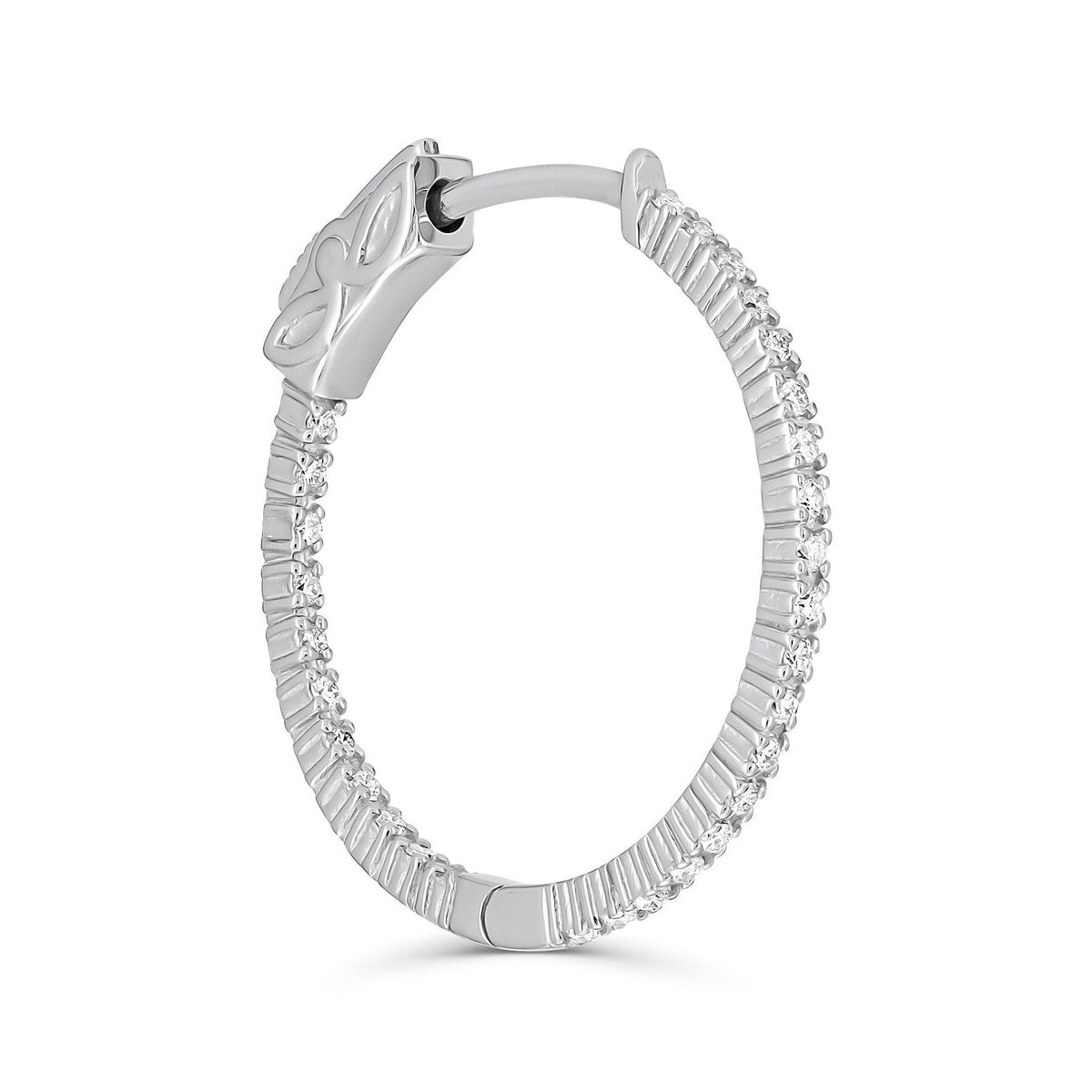 Diamond Hoop Earrings image 5