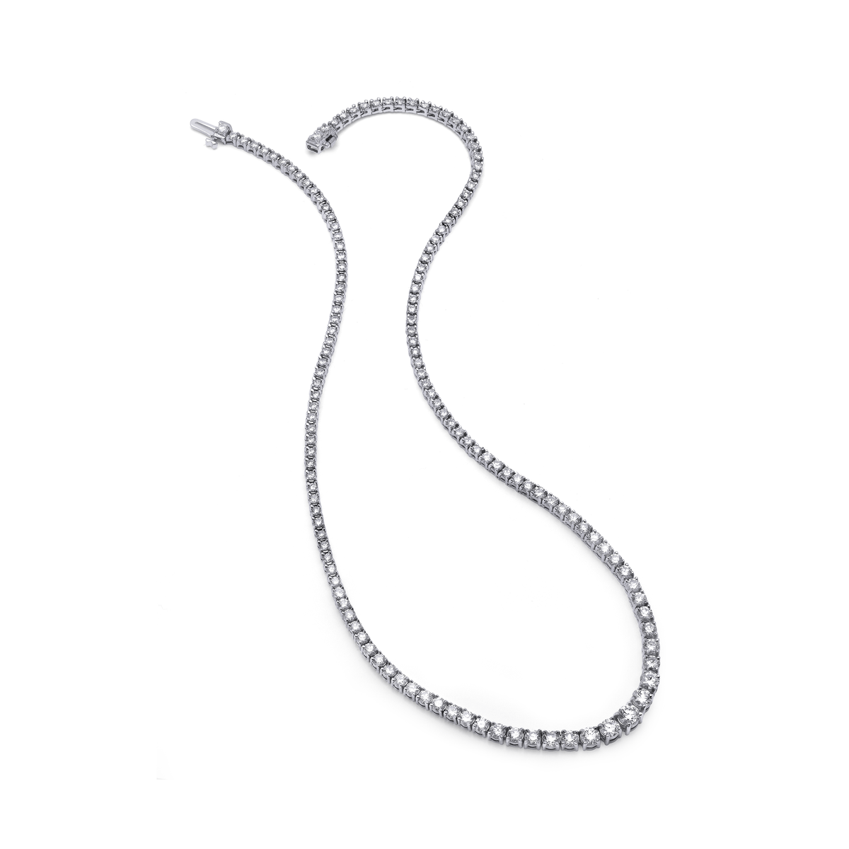 Four-Prong Tennis Necklace image 2