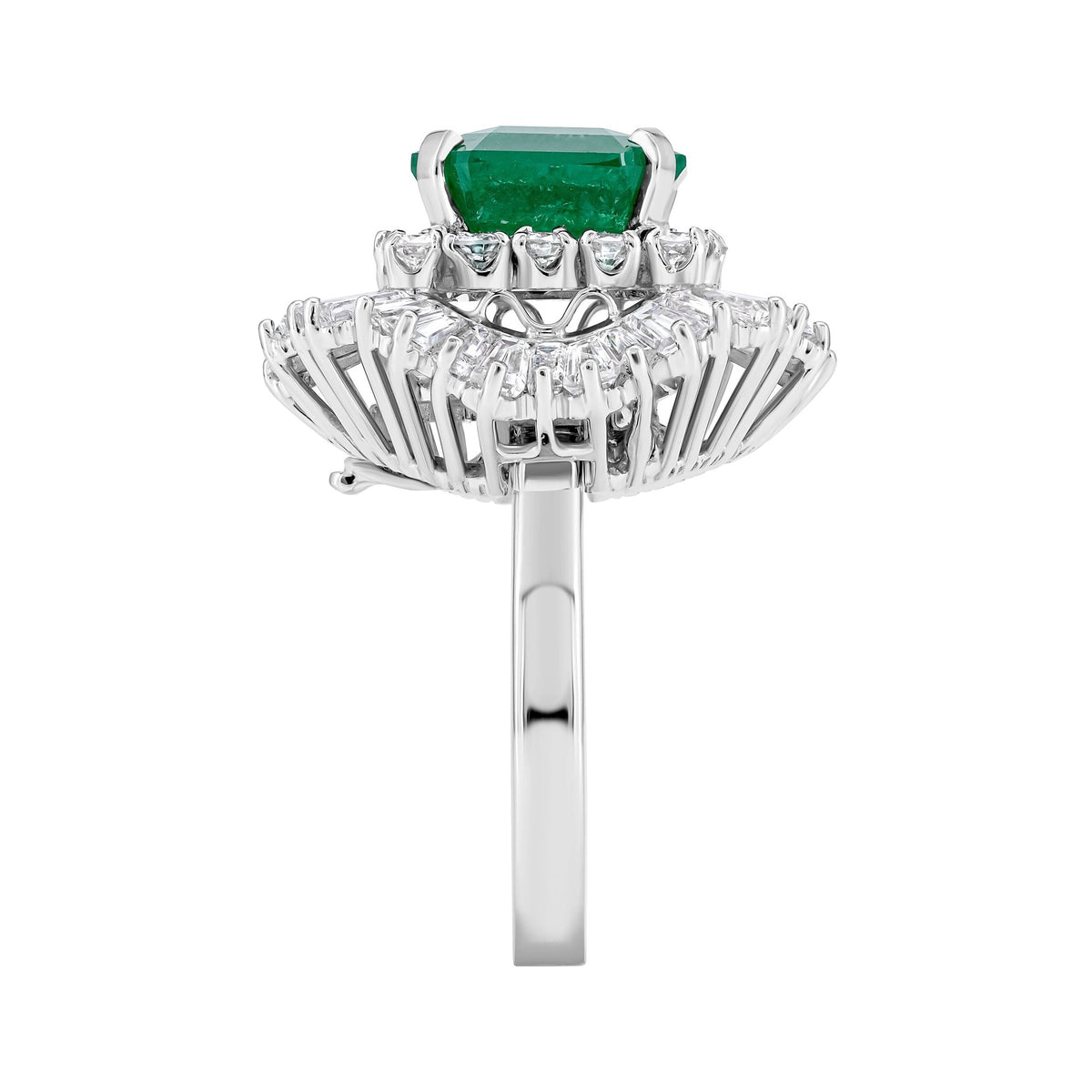 Convertible Emerald and Diamond Ballerina Ring image 1