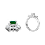 Convertible Emerald and Diamond Ballerina Ring image 3