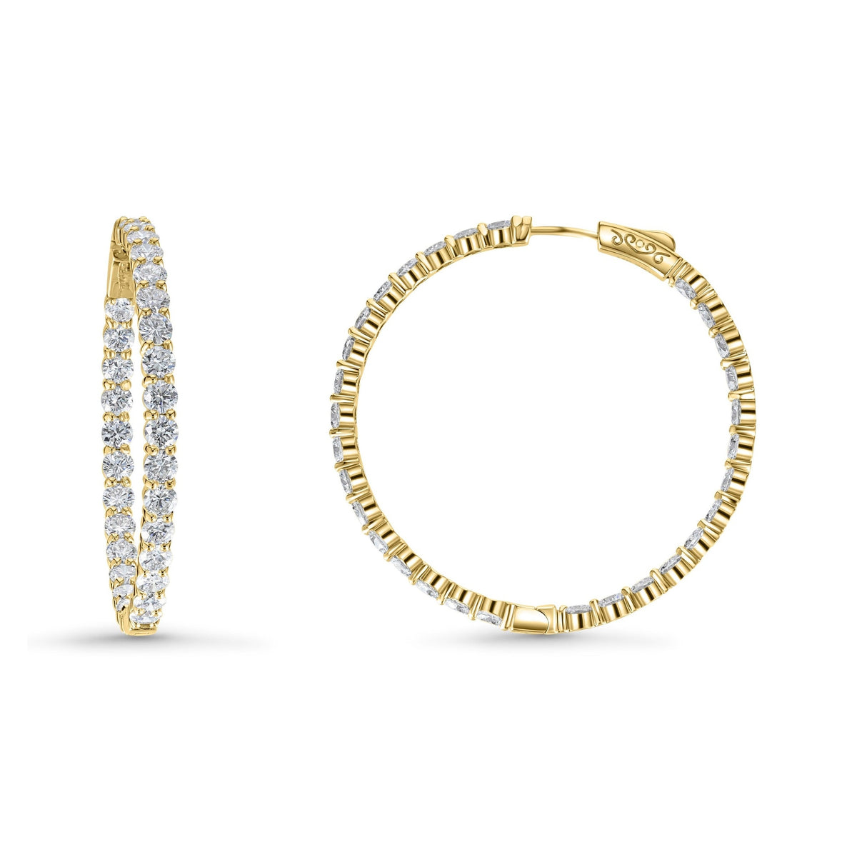 Inside-Out Diamond Hoop Earrings image 0