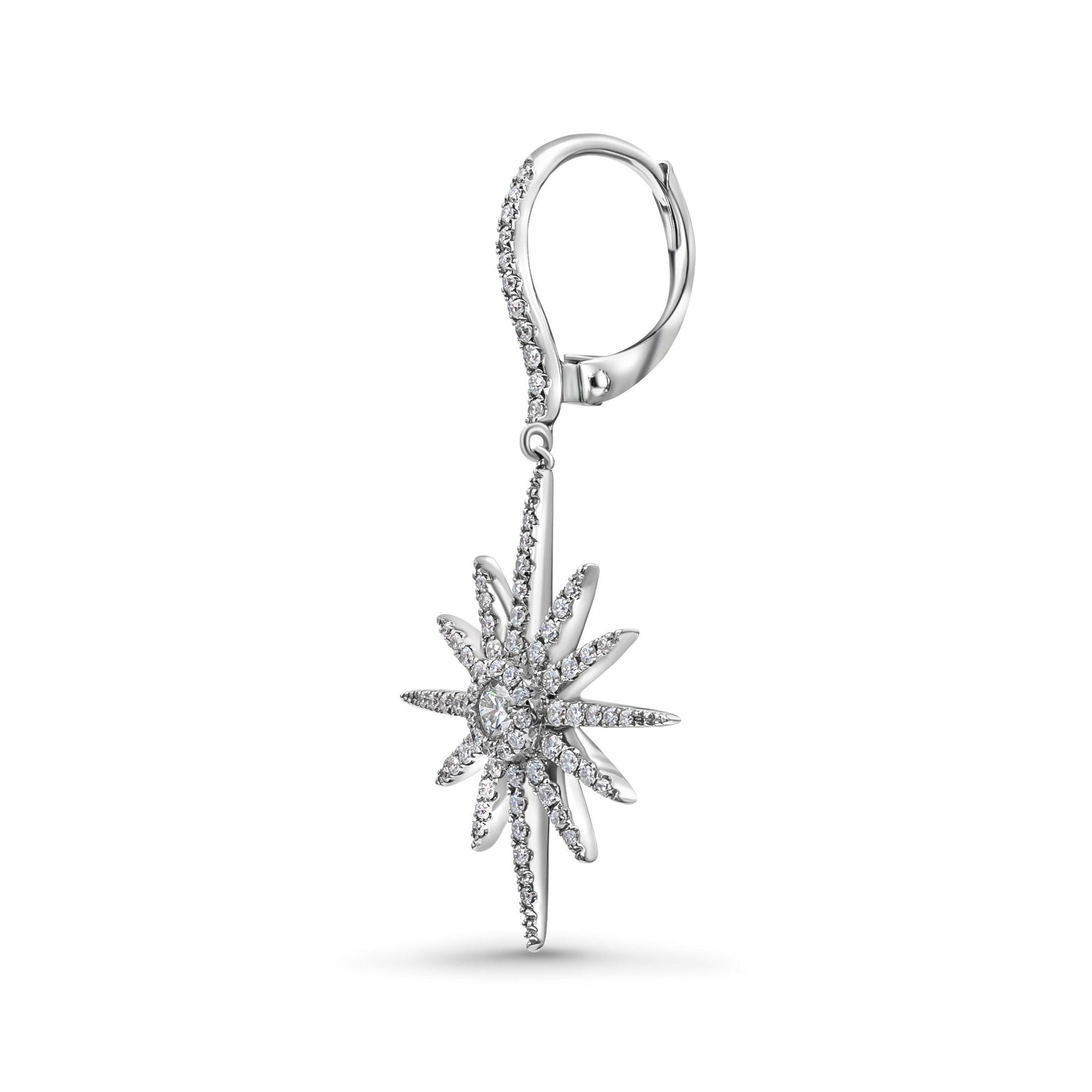 Diamond Pave' Starburst Earrings image 5