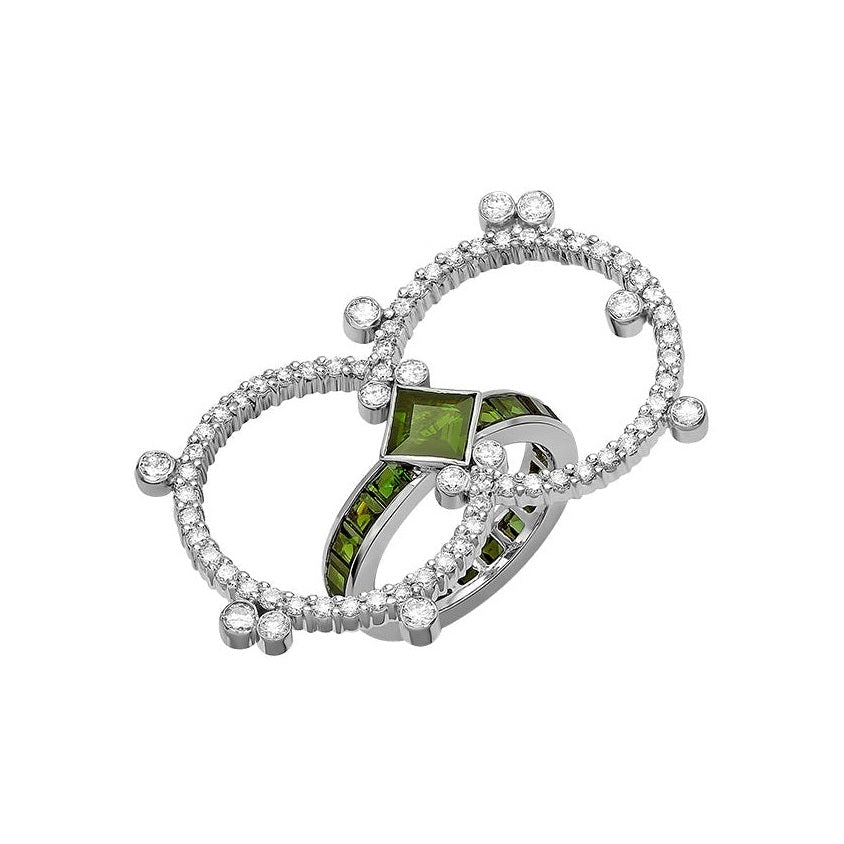 Tourmaline & Diamond Ring image 0