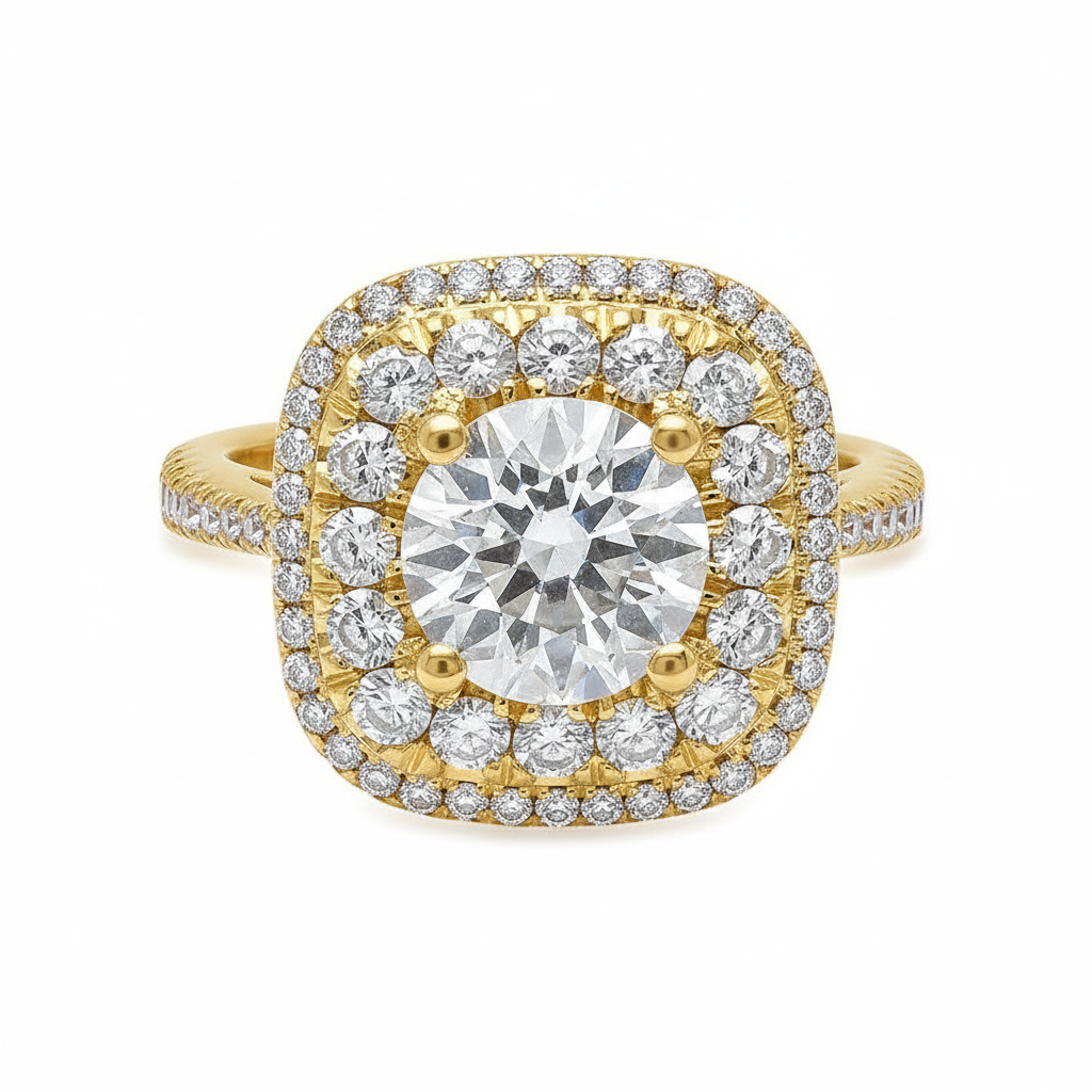 Damascus Engagement Ring