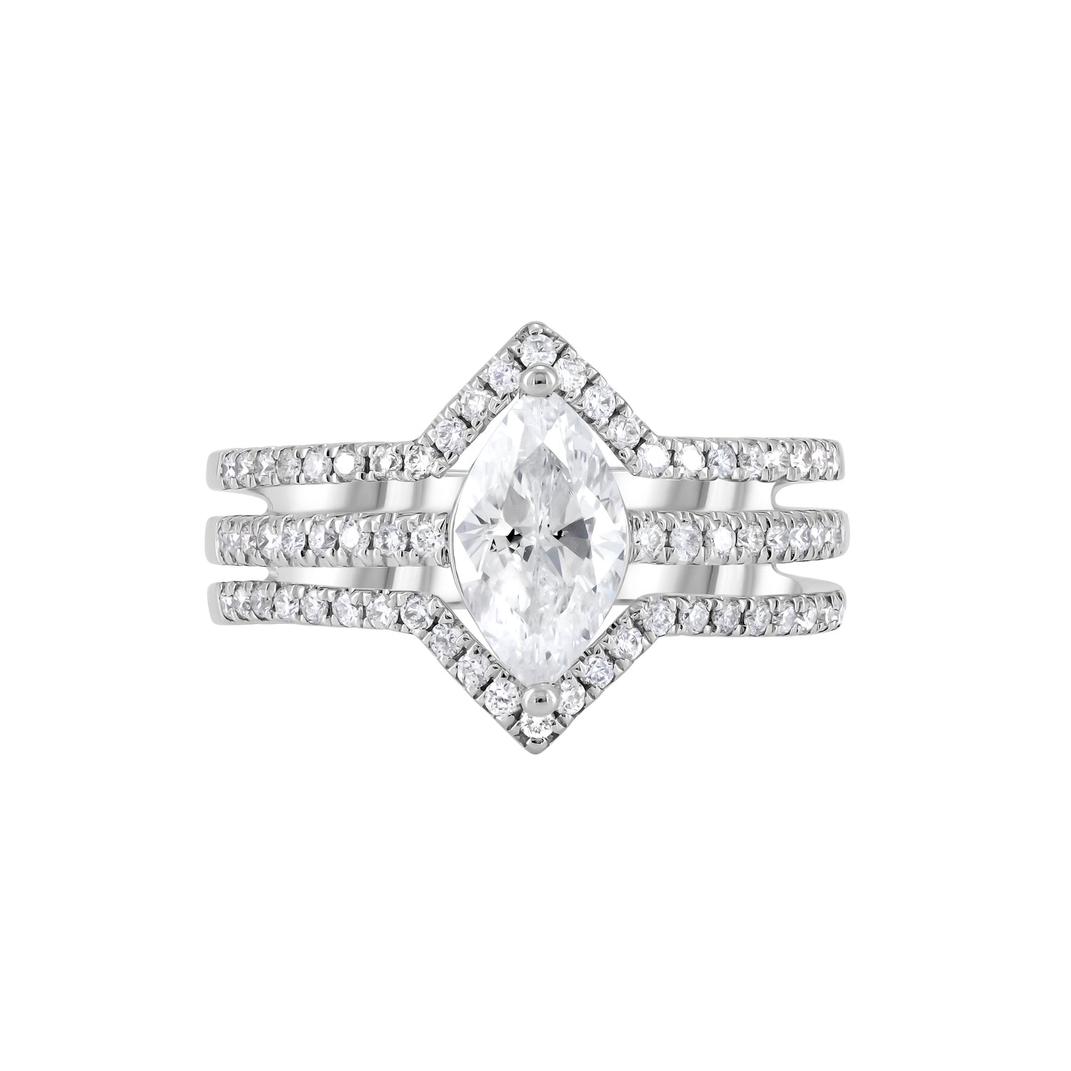Marquise Engagement Ring
Shadow Band