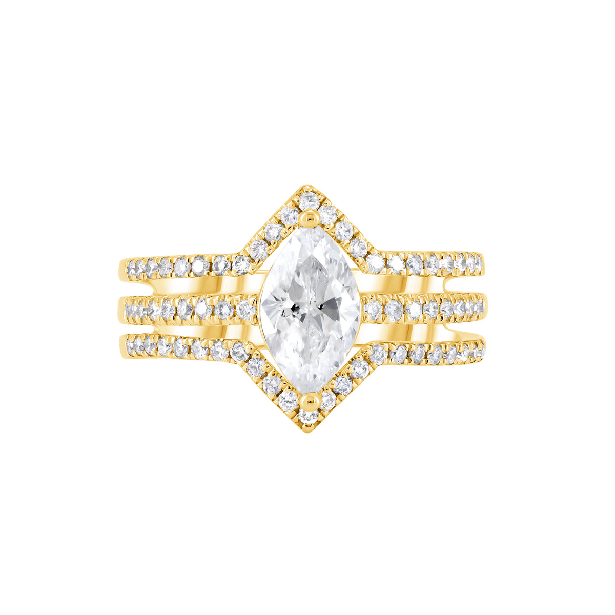 Marquise Engagement Ring
Shadow Band