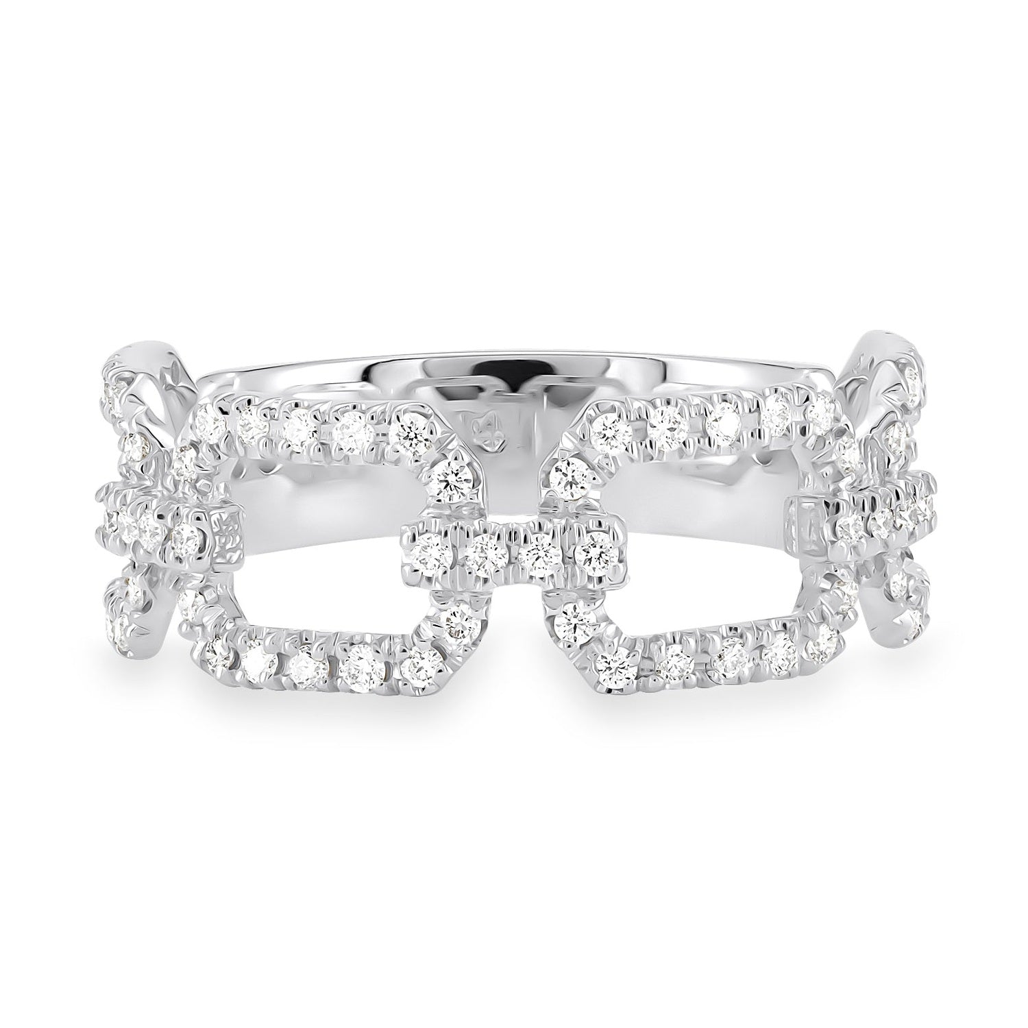 Diamond Chain Link Ring