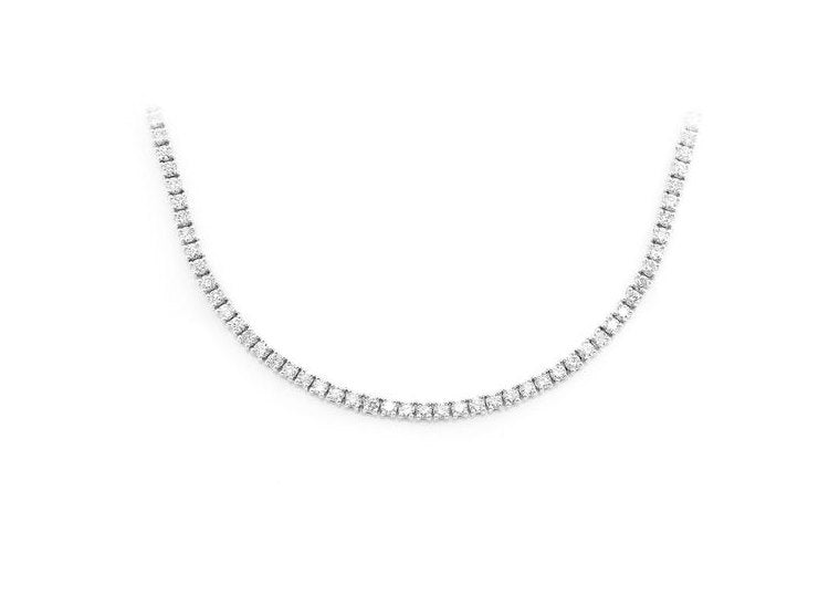 Four-Prong Tennis Necklace image 1