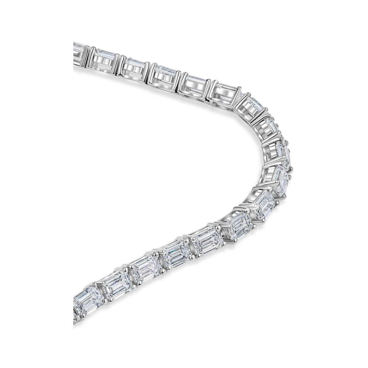 Emerald Diamond Tennis Bracelet image 1