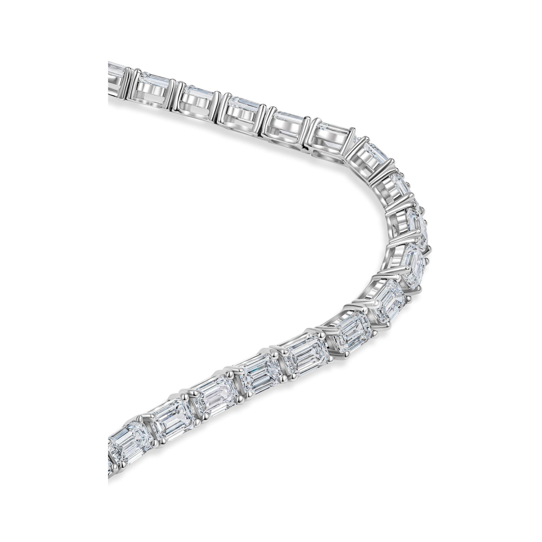 Emerald Diamond Tennis Bracelet image 1