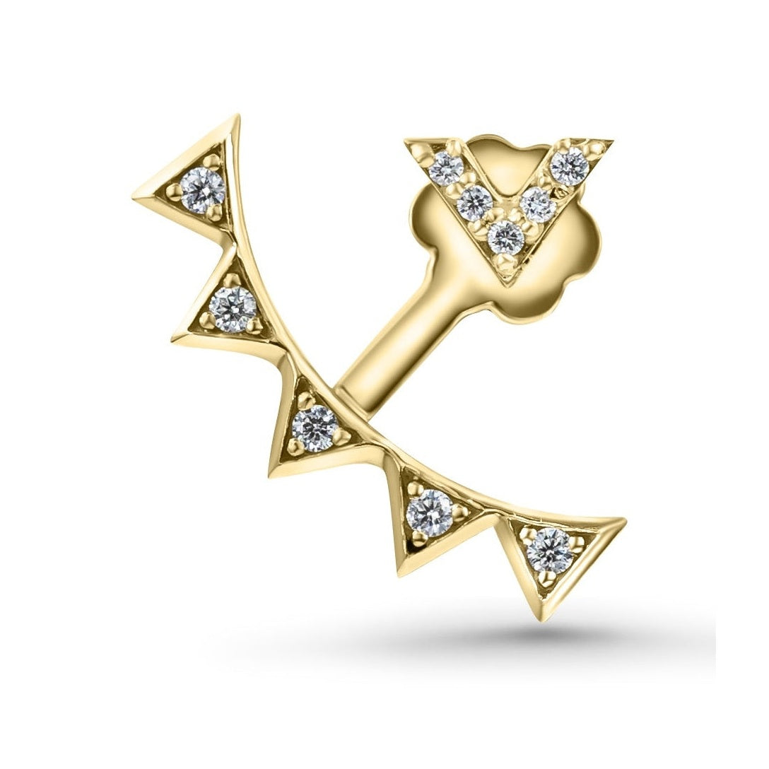 V-Shaped Diamond Earring Jackets image 1