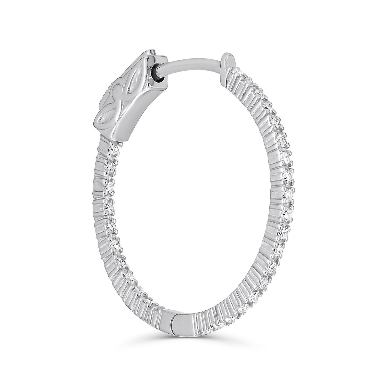Mini Diamond Hoop Earrings image 1