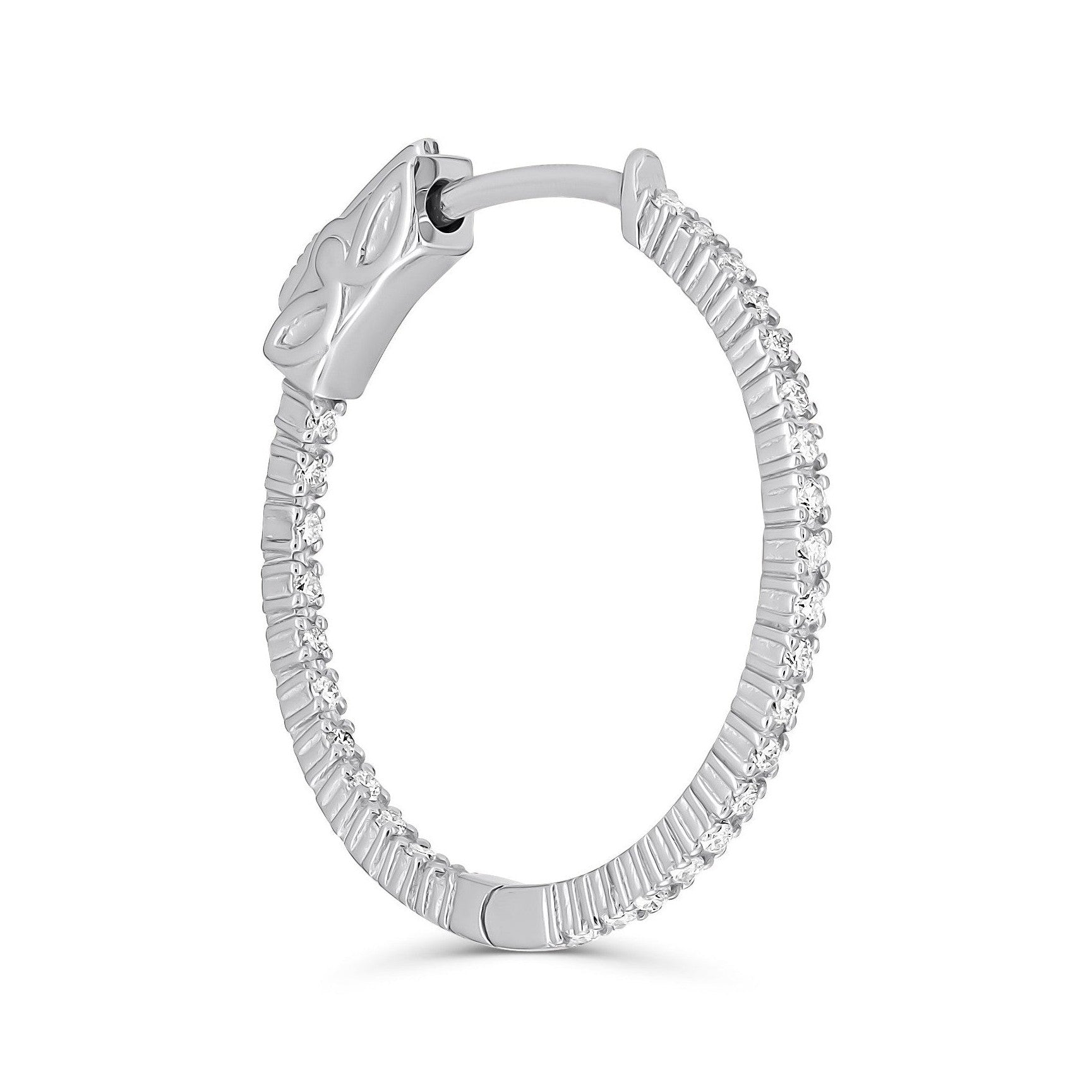 Mini Diamond Hoop Earrings image 1