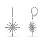 Diamond Pave' Starburst Earrings image 3