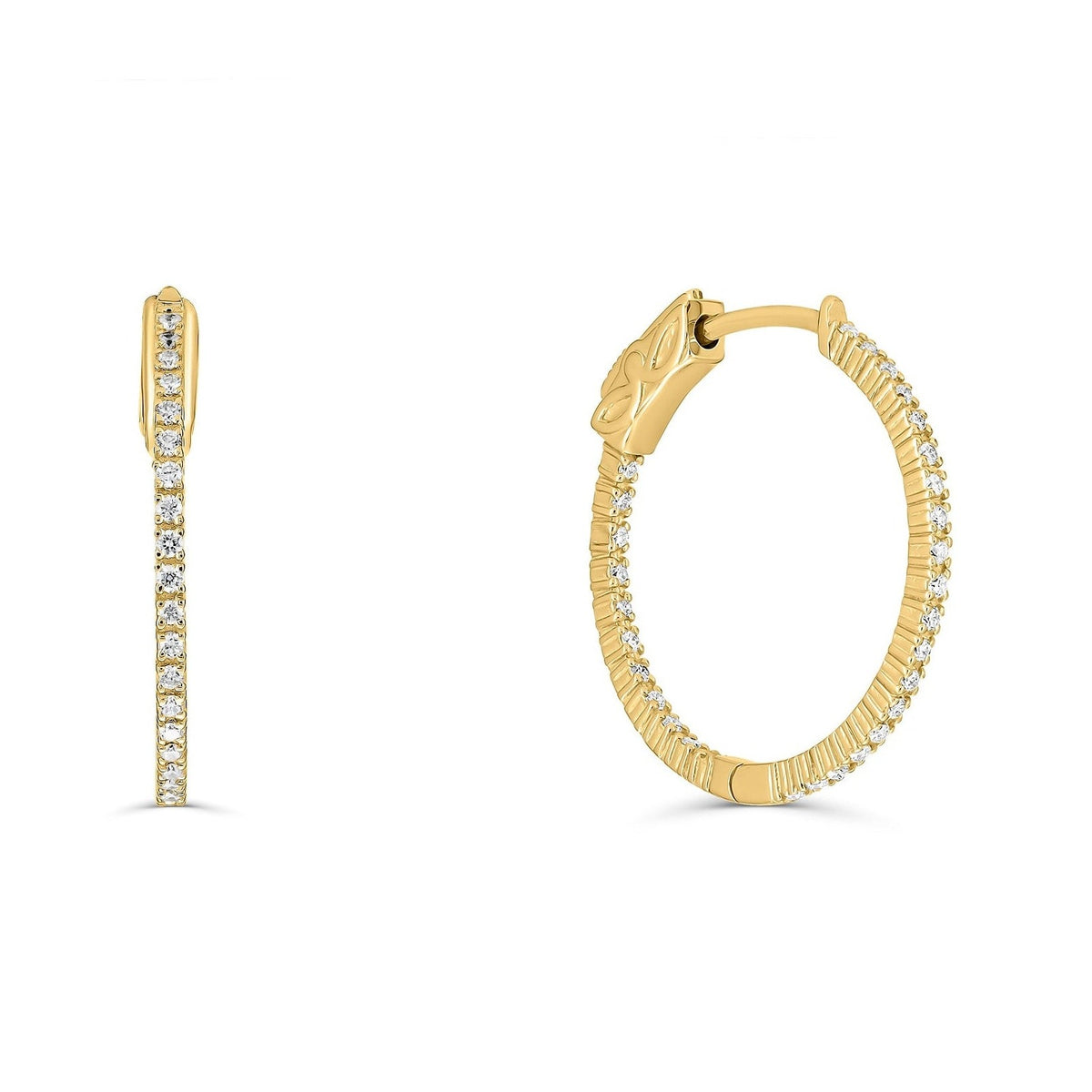 Mini Diamond Hoop Earrings image 3