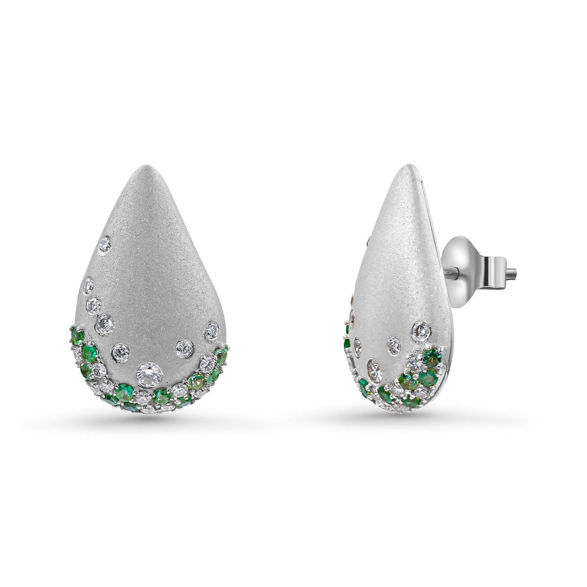 Diamonds & Sapphires Teardrop Earrings image 3