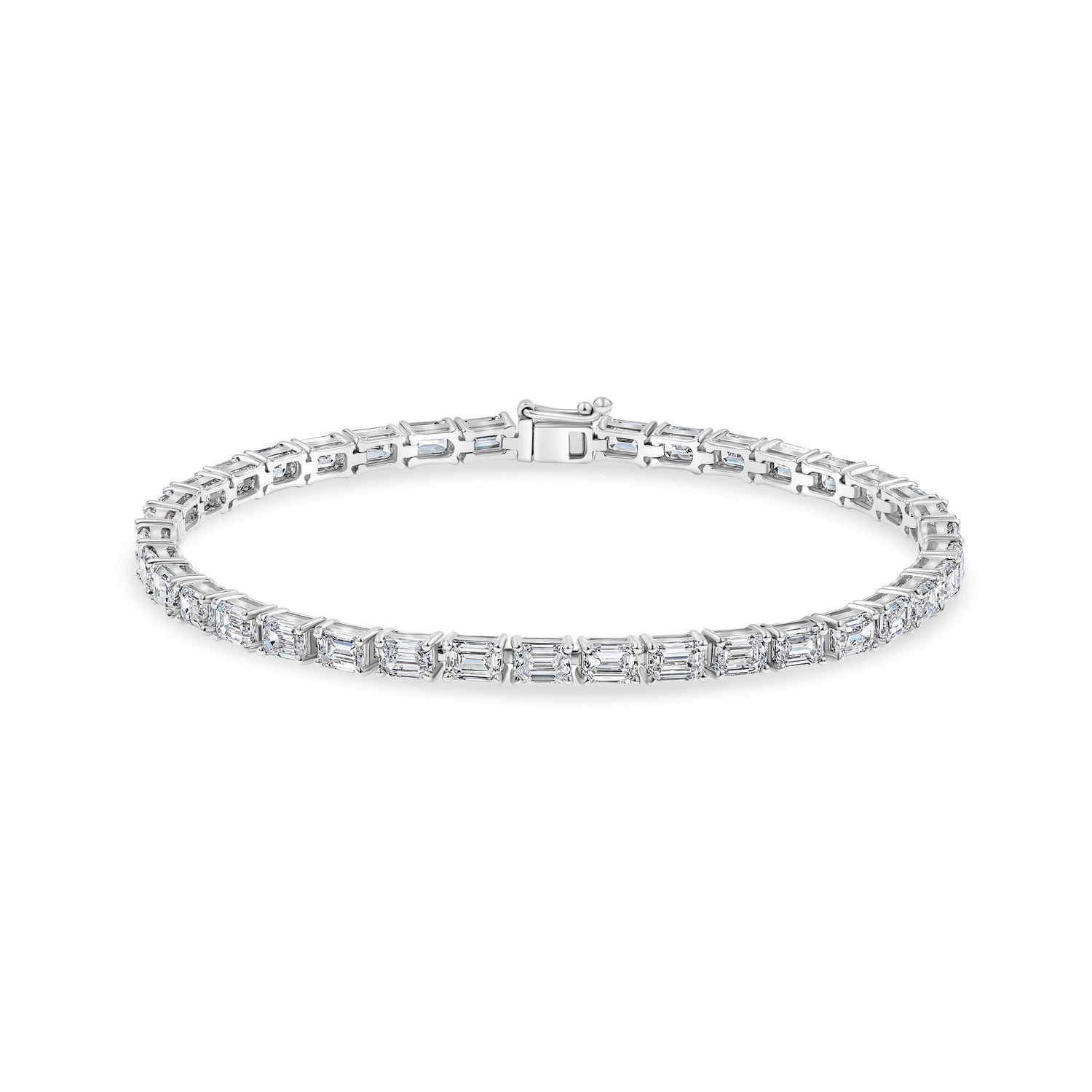 Emerald Diamond Tennis Bracelet image 0