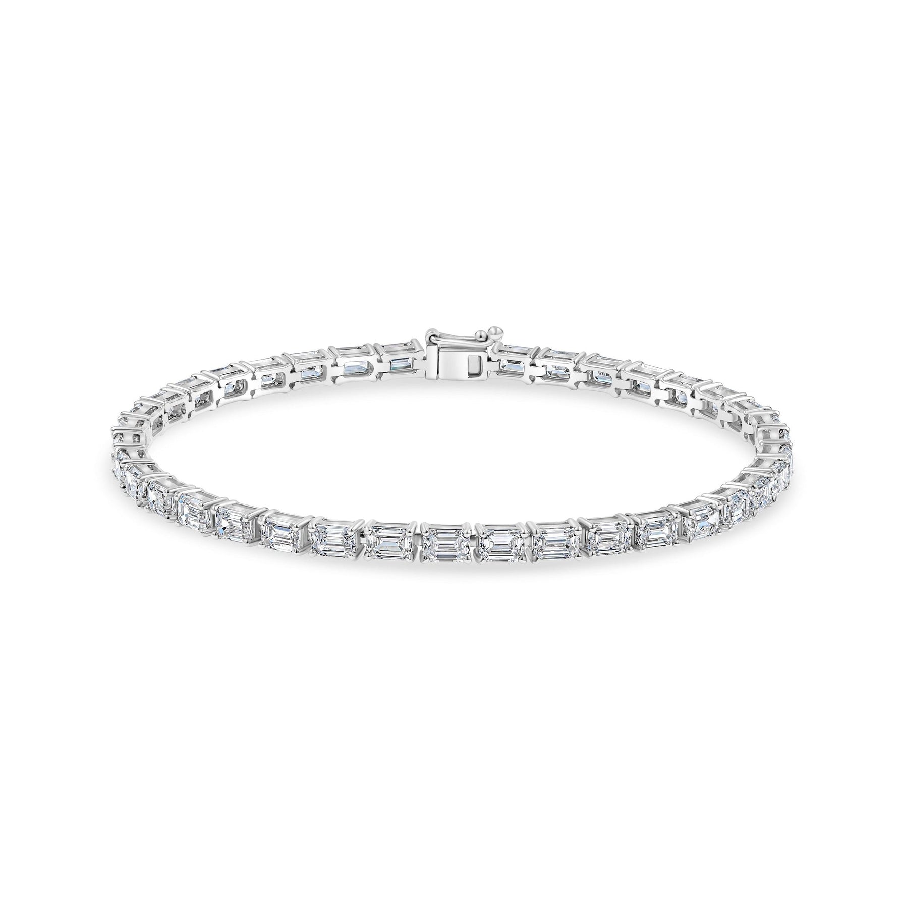 Emerald Diamond Tennis Bracelet image 0