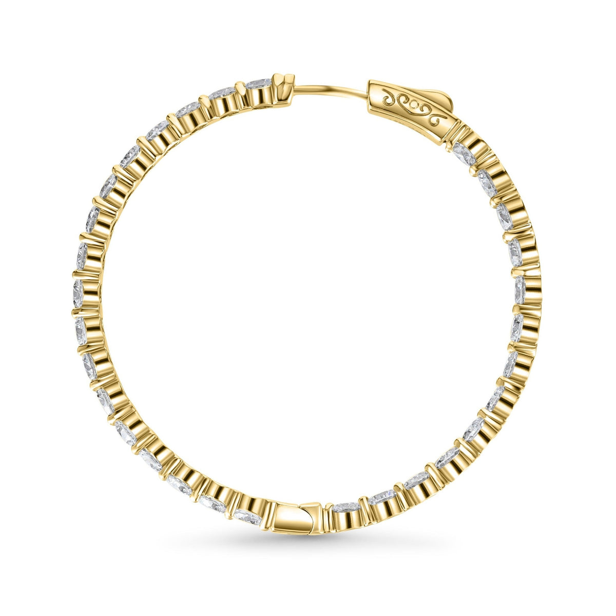 Inside-Out Diamond Hoop Earrings image 2