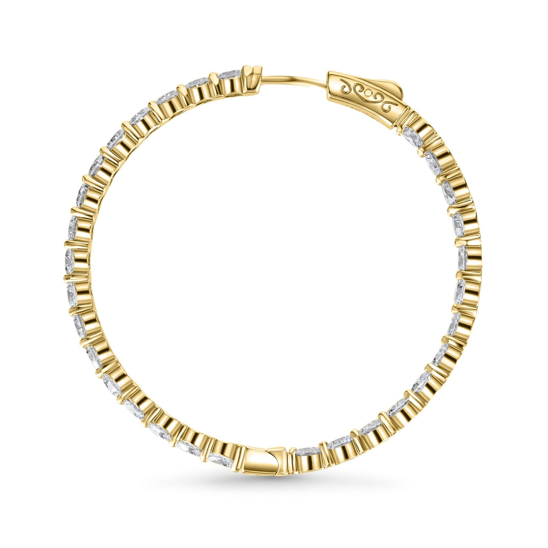 Inside-Out Diamond Hoop Earrings image 2